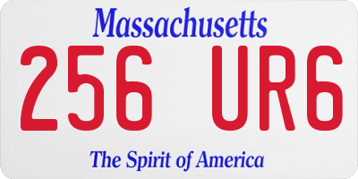 MA license plate 256UR6