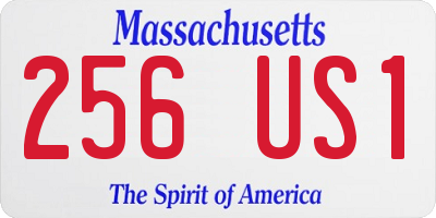 MA license plate 256US1