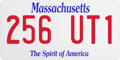 MA license plate 256UT1