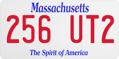 MA license plate 256UT2