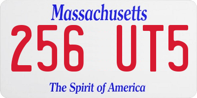 MA license plate 256UT5