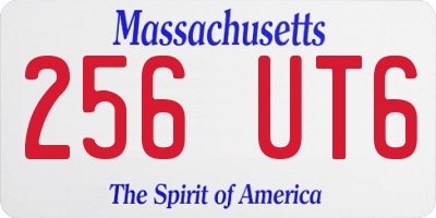 MA license plate 256UT6