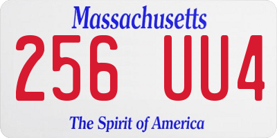 MA license plate 256UU4
