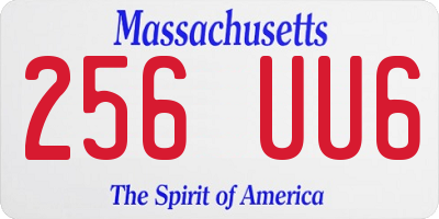 MA license plate 256UU6