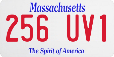 MA license plate 256UV1