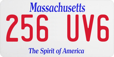 MA license plate 256UV6