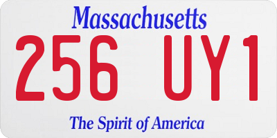 MA license plate 256UY1