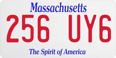 MA license plate 256UY6