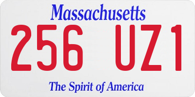 MA license plate 256UZ1