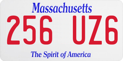 MA license plate 256UZ6