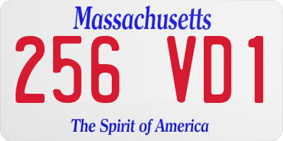 MA license plate 256VD1