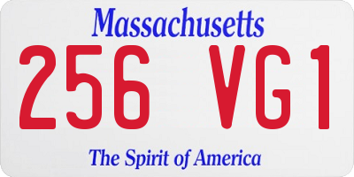 MA license plate 256VG1