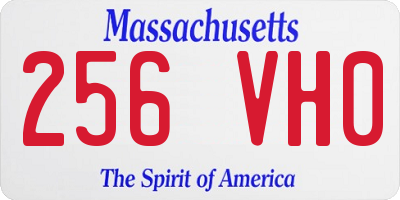 MA license plate 256VH0