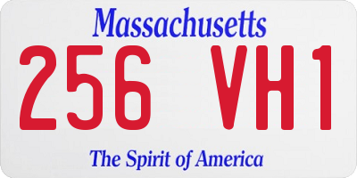 MA license plate 256VH1
