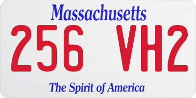 MA license plate 256VH2