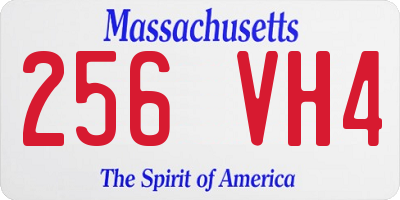 MA license plate 256VH4
