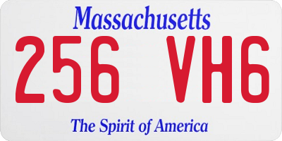 MA license plate 256VH6