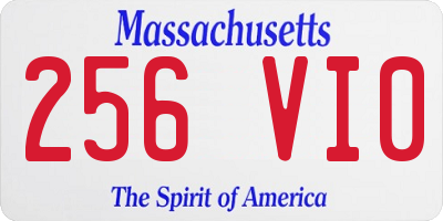 MA license plate 256VI0