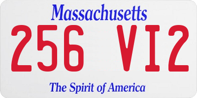 MA license plate 256VI2