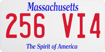 MA license plate 256VI4