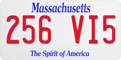 MA license plate 256VI5