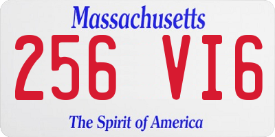 MA license plate 256VI6