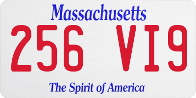 MA license plate 256VI9