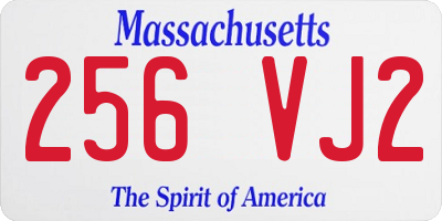 MA license plate 256VJ2