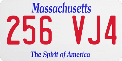 MA license plate 256VJ4
