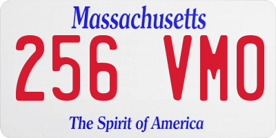 MA license plate 256VM0