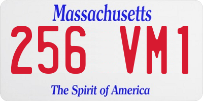 MA license plate 256VM1