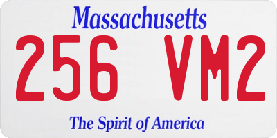MA license plate 256VM2