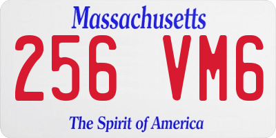 MA license plate 256VM6