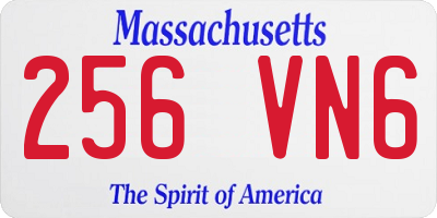 MA license plate 256VN6