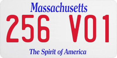 MA license plate 256VO1