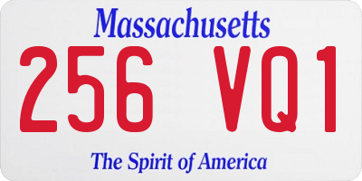 MA license plate 256VQ1