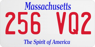 MA license plate 256VQ2