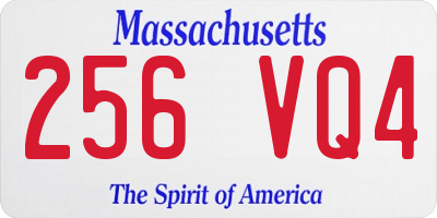 MA license plate 256VQ4