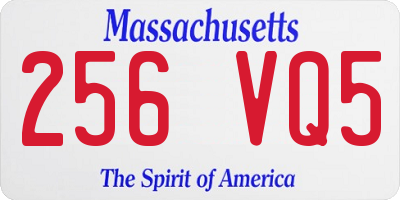 MA license plate 256VQ5