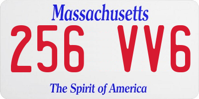 MA license plate 256VV6