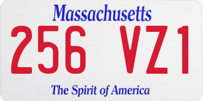 MA license plate 256VZ1