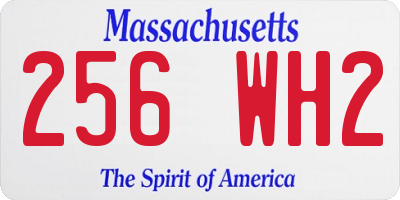 MA license plate 256WH2