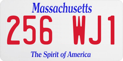 MA license plate 256WJ1