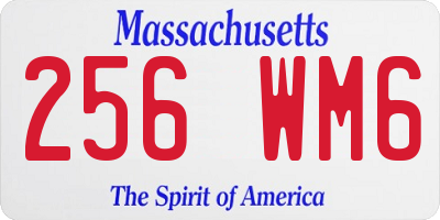 MA license plate 256WM6