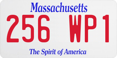 MA license plate 256WP1