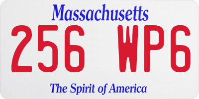 MA license plate 256WP6