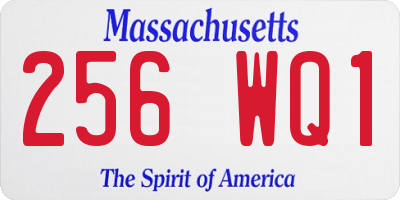 MA license plate 256WQ1