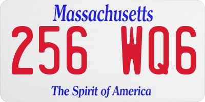 MA license plate 256WQ6