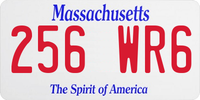 MA license plate 256WR6