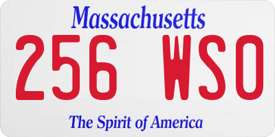 MA license plate 256WS0